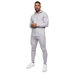 Chaqueta con capucha Terry con cremallera para hombre de estilo básico de alta calidad en blanco personalizada 2025 - Product Image 6