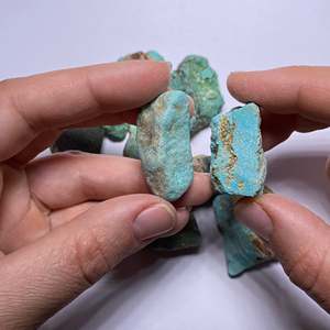 Turquesa Natural, Piedra Preciosa Suelta, Calidad AAAAA, Azul, Mina Kingman, Arizona, EE. UU. - Product Image 1