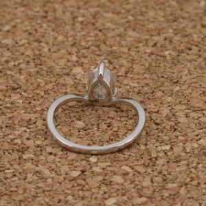 Anillo de diamante cultivado en laboratorio brillante, oro de 14 quilates, corte de pera, VVS2, IGI, joyería Premium certificada, regalo de boda para mujer - Product Image 2