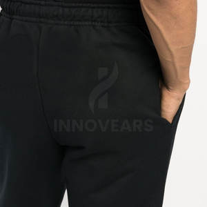 Pantalon de survêtement évasé à taille mi-haute en toile sur mesure pour hommes - 100% coton, tissu respirant, design personnalisable - Product Image 5