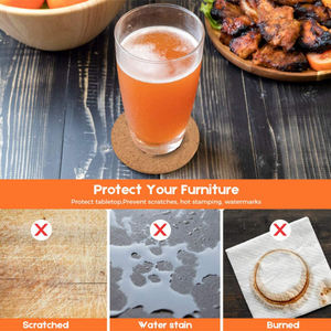 . Juego de posavasos de madera ecológicos de alta calidad, creados para ofrecer una protección confiable con un encanto natural. - Product Image 5
