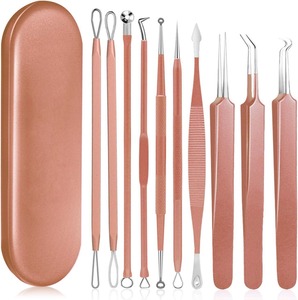 10 pièces en acier inoxydable points noirs Whiteheads Remover outil précision acné aiguille visage peau défaut extracteur trousse à outils - Product Image 1