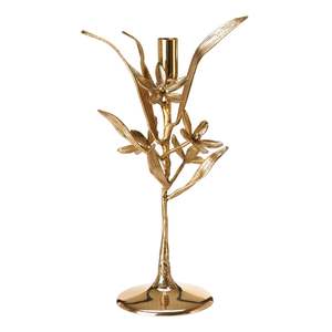 Bougeoir conique en laiton Olden Design élégant de feuille pour Table à manger Salon Unique Décoration de pot de bougie de Noël - Product Image 3