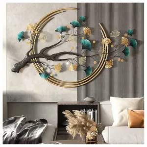 3D Flower Tree Custom Wall Painting Imagem Abstrata Pintura De Cristal De Porcelana Para Decoração De Casa Metal Art Metal Iron Decorative