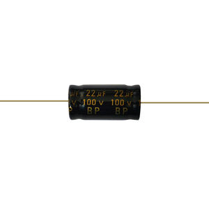 High quality of BI-polar <b>Double</b> <b>ended</b> sealed Axial Aluminum Electrolytic Capacitor <b>Leads</b> 22uF 100V for loudspeakers use - Product Image 1