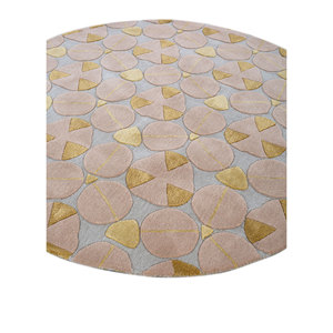 Alfombra de Lana y Viscosa Tejida a Mano Jaipur Wunderkammer Azul, Diseño Rectangular con Rayas Geométricas para Sala de Estar, Modelo Top-103 - Product Image 2