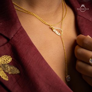 Collier Aigle Brisé en Argent Sterling 925 avec Ailes en Zircon Doré Serties Griffe pour Cadeau - Product Image 3