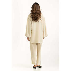 Conjunto Casual de Lino Teñido IPST-55149, Conjunto de Verano de Dos Piezas con Pantalones Cortos por Encima de la Rodilla, Talla XL - Product Image 6