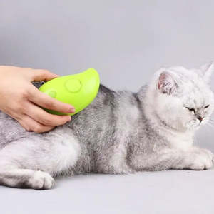 Brosse à poils rechargeable pour animaux de compagnie, style simple, en acier inoxydable et plastique, pour poils de chat - Product Image 3