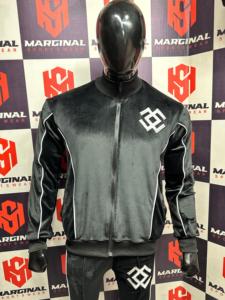 Ensemble de survêtement en velours unisexe personnalisé avec poches zippées, séchage rapide, uni, pour les saisons d'automne/hiver, options grandes tailles - Product Image 2