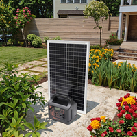 Générateur solaire 200W, alimentation de secours d'urgence, mini station d'alimentation portable silencieuse pour l'extérieur, Lifepo4 avec prises AC