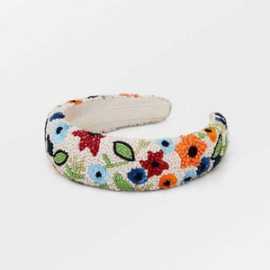 Beautiful Designer Handmade Lightweight Beaded Embroidered <b>Headband</b> <b>for</b> <b>Women</b> Customizable Size & Color - Product Image 5