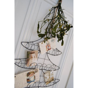 Porte-cartes en fil de fer de haute qualité, finition noire, parfait pour Noël, la maison, les fêtes, la décoration de table, porte-cartes - Product Image 3