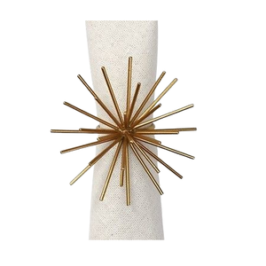 Anneaux de serviette ronds en fil de fer faits à la main plaqué or personnalisés de haute qualité anneau de serviette en métal d'hôtel pour la décoration de table de mariage - Product Image 5