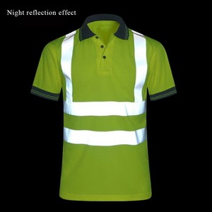 High Quality Polyester Cotton Work Polo Shirt Customizable Pockets Comfortable Hi Vis Uniform Waterproof Reflective Safety - Product Image 4