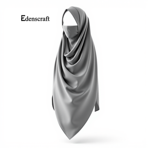 Pañuelo de cabeza Khimar modesto tradicional personalizable para mujer, diseño ligero elegante, tela transpirable suave de talla grande sin costuras - Product Image 4