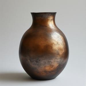 Elegant Aluminium <b>Vase</b> With Unique <b>Textured</b> Finish And Slim Structure Perfect For High End Apartments And Stylish Interior - Product Image 1