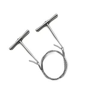 Ensemble de fils de scie Gigli pour chirurgie dentaire manuelle de qualité allemande, deux poignées, sans rouille, réutilisable, en acier inoxydable, certifié CE Classe II - Product Image 3