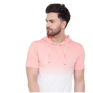 T-shirts pour hommes coupe décontractée 100% coton avec motif manches régulières doux léger logo personnalisé tissu tricoté à quantité minimale de commande bas - Product Image 2