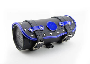 Handcrafted Vintage Style Genuine Leather Bike Bag with Aluminium <b>Buckle</b> <b>Straps</b> Waterproof Saddlebag - Product Image 5