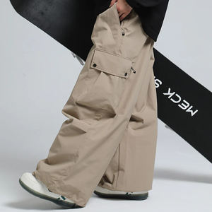 Pantalones de snowboard holgados personalizados Snow Mountain Chill Freestyle para hombre, pantalones holgados de esquí transpirables con bolsillo de carga impermeable para hombre - Product Image 3