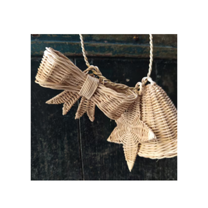 Vietnam fait à la main rotin cloche ornements de noël en gros décoration de fête de vacances et usage domestique festif saisonnier - Product Image 2