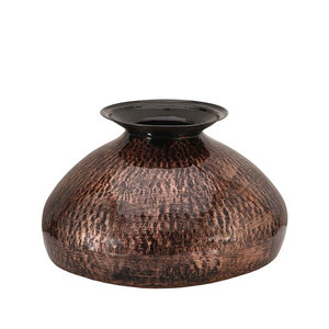 Jour de noël et fête de mariage décoration vaisselle noir finition métal fleur Vase avec support en bois décoration de la maison - Product Image 2