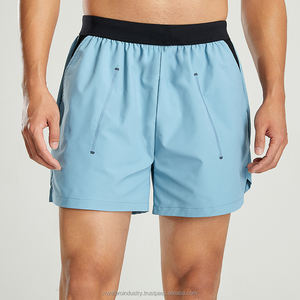 Men’s Quick Dry Beach Trunks <b>Mid</b> Waist Loose Fit Double <b>Layer</b> Swimsuit Solid Color Plus Size Swim Shorts - Product Image 3