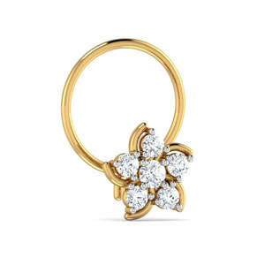Floral Diamond Nose Stud for Kids Stainless Steel <b>Belly</b> <b>Button</b> <b>Ring</b> Gift - Product Image 4