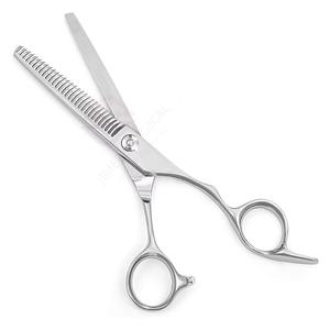 High Quality Stainless Steel Hair <b>Thinning</b> Scissors Sharp Durable <b>Mirror</b> Finish Fixed Finger Rest Right-Handed Barber Shears 32 - Product Image 1