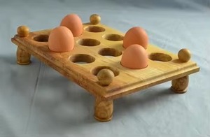 Soporte para huevos de madera personalizado para soporte de huevos Soporte para huevos moderno de alta calidad Elegante para uso en cocina de panadería en casa - Product Image 4