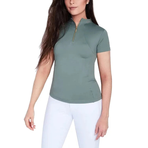 Mujer Equitación Ropa al aire libre Manga larga Cremallera Poliéster Capa base Transpirable Camisa Ecuestre para mujer - Product Image 2