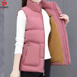 Chaleco Acolchado de Punto Ecológico para Mujer, con Capucha, Cierre de Cremallera, Diseño Cortavientos y Bolsillo - Product Image 6