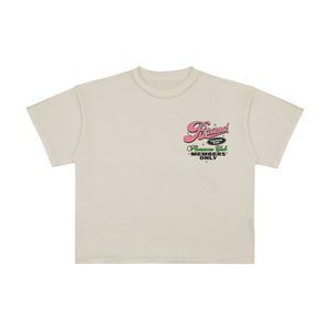 Venta al por mayor Streetwear Tops de manga corta con cuello redondo 250 gramos de algodón liso para hombre Camiseta de gran tamaño de peso pesado Stock - Product Image 3