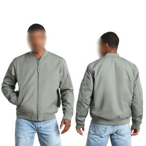 Service OEM WAKIN WEAR Blouson bombardier en toile décontracté pour hommes Design unique Col montant Fermeture à glissière complète Tissu doux au toucher Tarif de gros - Product Image 4