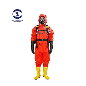 Combinaison de protection chimique monobloc de haute qualité Combinaison chimique étanche au gaz en PVC CCS approuvée - Product Image 3