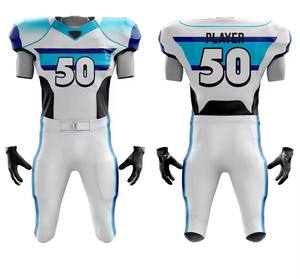 Uniforme de football américain de style unique Haut respirant de haute qualité Tendance avec manches courtes Prix de gros pour adultes - Product Image 3