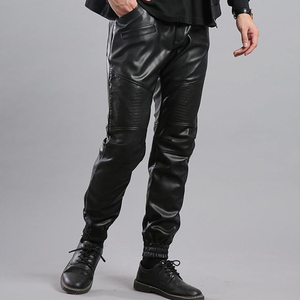 กางเกงจ็อกเกอร์หนังเทียมผู้ชาย ทรงสลิมทันสมัย สไตล์สตรีทแฟชั่น สวมใส่สบาย เหมาะสำหรับใส่ทุกวัน ขายออนไลน์ - Product Image 6