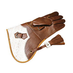 Guantes personalizables de cetrería para manejo de aves Guantes de cuero de lana interior con puño largo Producto de caza de tendencia superior - Product Image 1