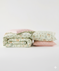 Ensemble de literie de luxe Flourish pour lit double avec housse de couette, drap et taies d'oreiller - Coton lavé, style moderne - Product Image 5