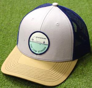 Tri- Color jaune/gris/marine maille camionneur chapeaux personnalisé Merrow Patch camionneur chapeaux Logo personnalisé Patch en gros - Product Image 5