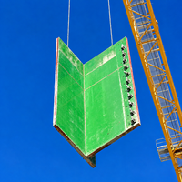 Système de coffrage de construction réutilisable en panneaux de contreplaqué avec cadre en acier pour murs en béton à usage intensif