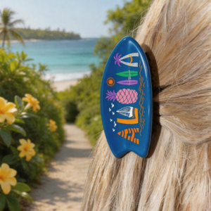 Pinza de Pelo Personalizada DongDong con Diseño de Tabla de <span class=keywords><strong>Surf</strong></span>, Accesorio para el Cabello con Temática Tropical de Playa, Divertida Pinza de Pelo Hawaiana <span class=keywords><strong>Aloha</strong></span>, Venta al Por Mayor - Product Image 2