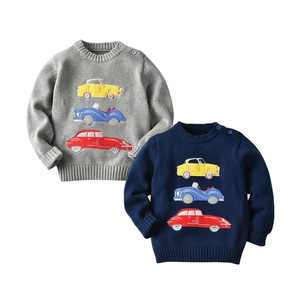 Suéteres de punto gruesos personalizados para niños y bebés, suéter de punto de manga larga suelto de Color sólido para invierno para niños - Product Image 3