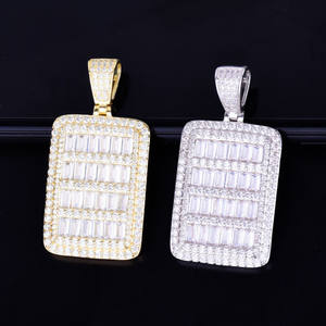 Nouveau pendentif Hip Hop conçu par Dogtag de haute qualité en argent sterling 925 et diamants cultivés en laboratoire de coupe ronde - Product Image 2