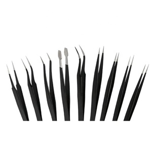 Wholesale <b>Top</b> Sellers Stainless Steel Professional Eyelash Extension Tweezers Various Tips Perfect Grip Tool - Product Image 1
