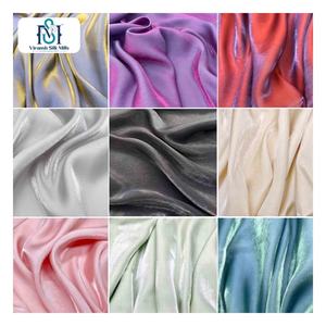 Tela de Mezcla de Seda de Nailon y Rayón Natural con Brillo Rosa, Productos de Seda para Vestidos - Product Image 3