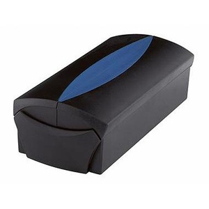 Porta Tarjetas y Notas de Poliestireno HAN VIP, 12 x 8 x 24.5 cm, 100 x 57 mm, Negro/Azul, 100 Unidades - Product Image 1