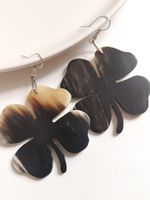 Europe et les États-Unis vente de mode géométrique HORN résine boucles d'oreilles de mode élégant haut de gamme bijoux boucles d'oreilles en gros