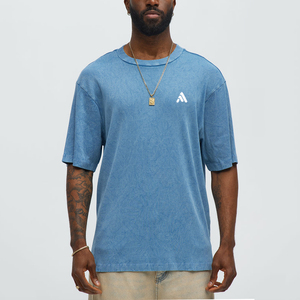 High Quality Wholesale 100% Cotton <b>Tshirts</b> for Men <b>Plain</b> Washed Drop Shoulder Blank T-shirt for Men By Antique Fashion - Product Image 1